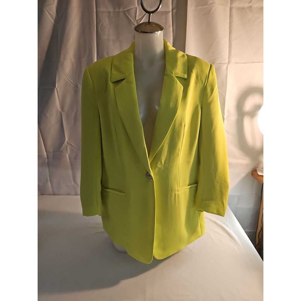 G by Giuliana Bright Yellow Blazer with Multicolored lining size M